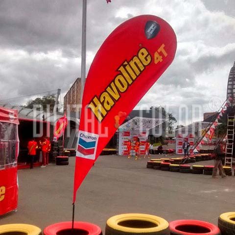 Bandera flying Drop Gota Sublimación textil